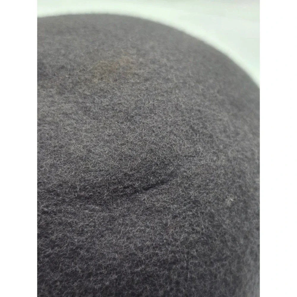 Cloche Hat Women OS Purple Excellent 100% Wool Felt Vintage Style Bow